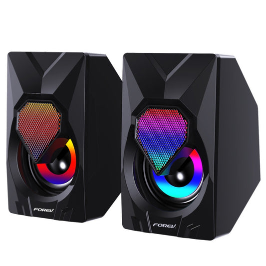 FOREV FV-209 One Pair Digital Mini Speakers Multimedia Colorful Lights Subwoofer Small Speaker -  by FOREV | Online Shopping UK | buy2fix