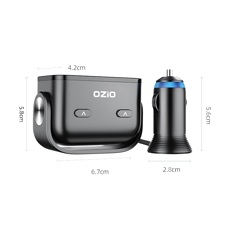 Ozio Car Charger Cigarette Lighter Conversion Plug, Model: Y48QA Black All Agreement Flash Charge - Car Charger by ozio | Online Shopping UK | buy2fix