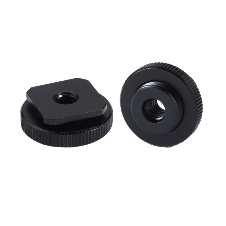 2 PCS Aluminum Hot Shoe Single Nut Screw 5/8 Male to M6 Female Adapter - Camera Accessories by buy2fix | Online Shopping UK | buy2fix