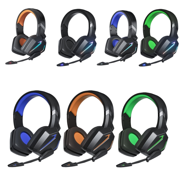 Soyto SY-G20 RGB Dual Streamer Gaming Computer Headset, Style: Lighting Version (Black Orange) - Multimedia Headset by Soyto | Online Shopping UK | buy2fix