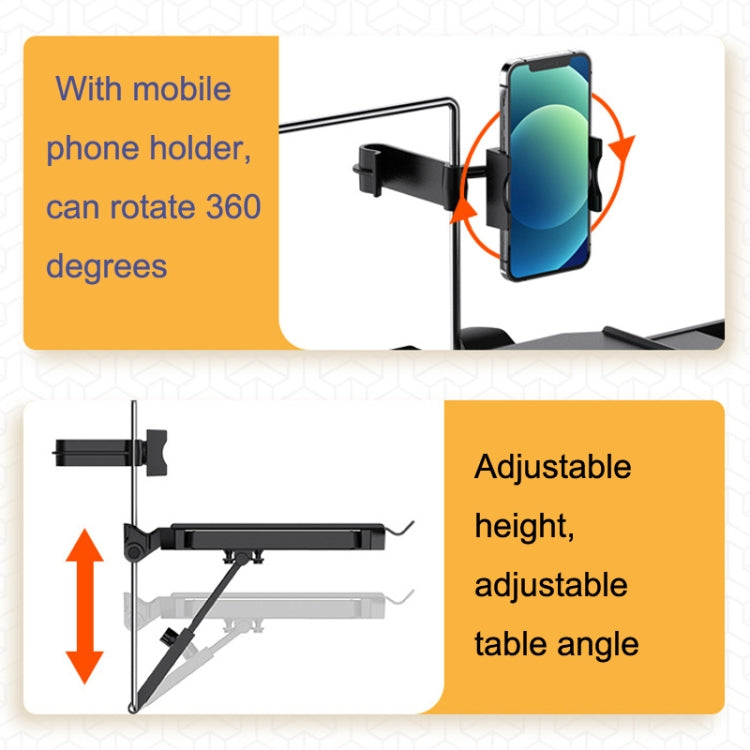 SHUNWEI SD-1528 Car Seat Back Computer Rack(Black) - In Car by SHUNWEI | Online Shopping UK | buy2fix