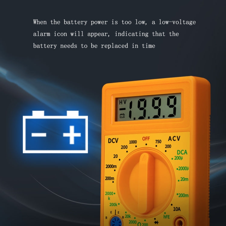 2 PCS ANENG DT830G Portable Digital Multimeter(Yellow) - Digital Multimeter by ANENG | Online Shopping UK | buy2fix