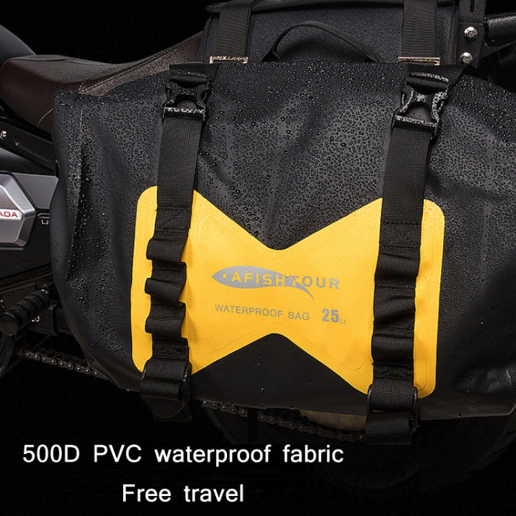 AFISHTOUR FM2021 Large Capacity Waterproof Motorcycle Rear Seat Bag, Color: Yellow - In Car by AFISHTOUR | Online Shopping UK | buy2fix
