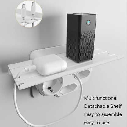 HHT610 Expansion Plug Adapter, EU Plug, Specification: With Tray No Light(White) - Consumer Electronics by buy2fix | Online Shopping UK | buy2fix