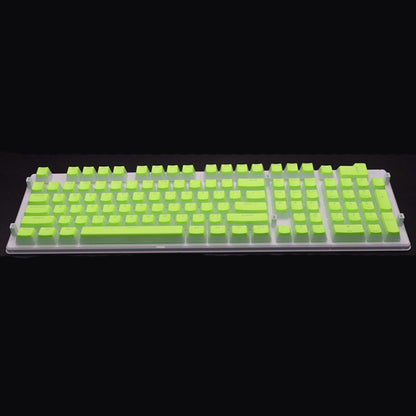 Pudding Double-layer Two-color 108-key Mechanical Translucent Keycap(Apple Green) - Silicone / Sticker by buy2fix | Online Shopping UK | buy2fix