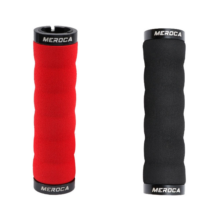 MEROCA Mountain Bike Anti-slip Shock Absorber Riding Grip Cover, Style: Bilateral Lock Sponge ME30 Red - Bicycle Grips by MEROCA | Online Shopping UK | buy2fix