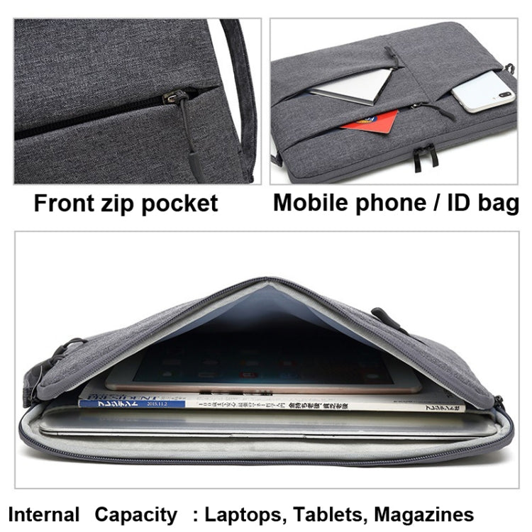 Zipper Type Polyester Business Laptop Liner Bag, Size: 14 Inch(Rose Red) - 14.1 inch by buy2fix | Online Shopping UK | buy2fix