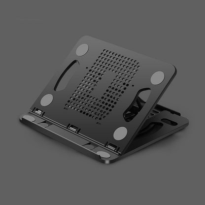 Foldable Laptop Desktop Heightening Cooling Bracket(Black) - Computer & Networking by buy2fix | Online Shopping UK | buy2fix