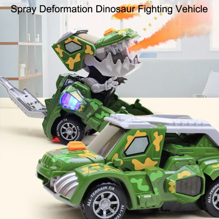 HG-884 Spray Deformation Dinosaur Fighting Vehicle Light Music Automatic Rotating Children Toys(Yellow) - Model Toys by buy2fix | Online Shopping UK | buy2fix