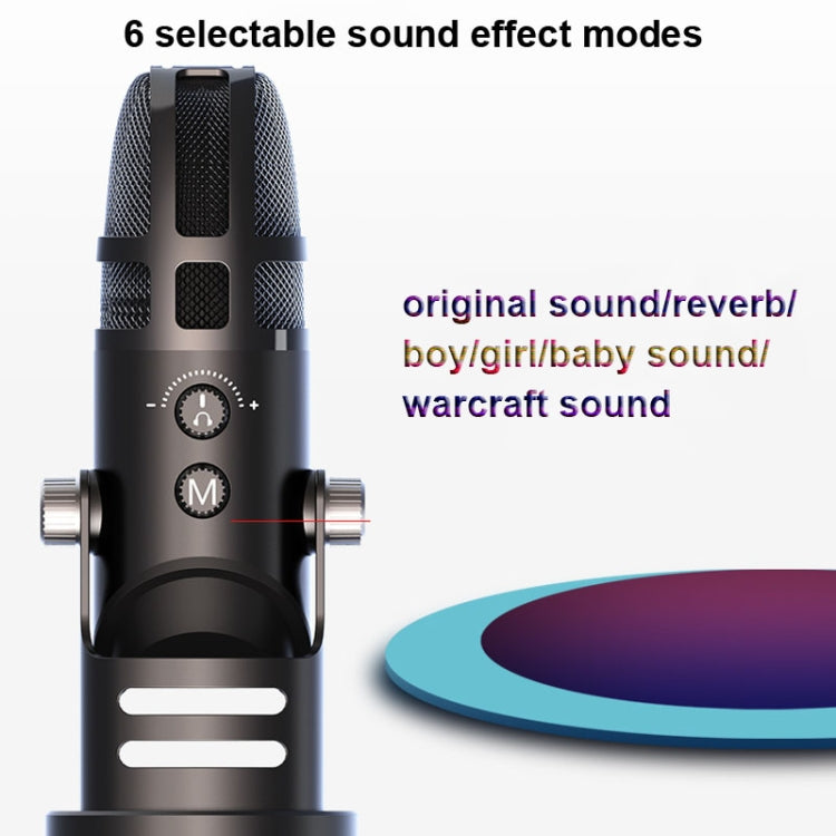 M9 RGB Condenser Microphone Built-in Sound Card,Style: Computer+Type-C+ 32G+3m Headphone - Consumer Electronics by buy2fix | Online Shopping UK | buy2fix