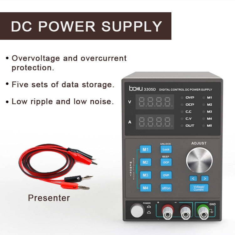 BAKU BA-3305D 5A/30V CNC DC High Power Supply(EU Plug) - Power Supply by BAKU | Online Shopping UK | buy2fix