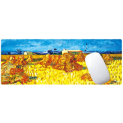 300x800x2mm Locked Am002 Large Oil Painting Desk Rubber Mouse Pad(Apricot Flower) - Mouse Pads by buy2fix | Online Shopping UK | buy2fix