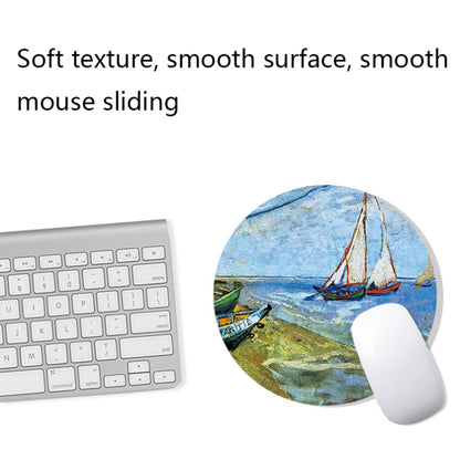 300x800x3mm Locked Am002 Large Oil Painting Desk Rubber Mouse Pad(Apricot Flower) - Mouse Pads by buy2fix | Online Shopping UK | buy2fix