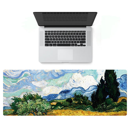 400x900x2mm Locked Am002 Large Oil Painting Desk Rubber Mouse Pad(Apricot Flower) - Mouse Pads by buy2fix | Online Shopping UK | buy2fix