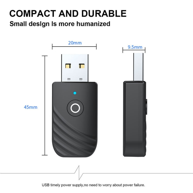 Bluetooth 5.0 Wireless Audio Receiver Transmitter - Apple Accessories by buy2fix | Online Shopping UK | buy2fix