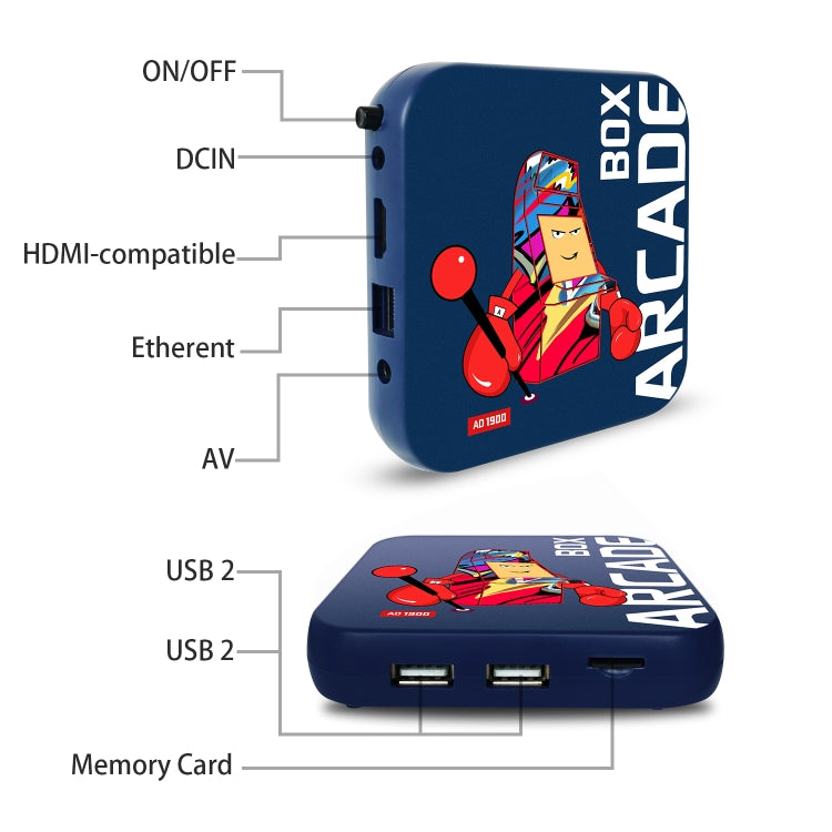 Arcade Box 256G Wireless Video Game Machine Box 4K HD Display For PS1/PSP/N64/DC, US Plug - Pocket Console by buy2fix | Online Shopping UK | buy2fix