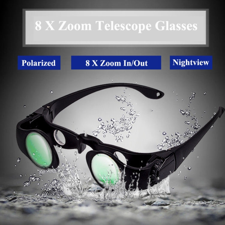 8x Fishing Binoculars Zoomable Telescope Glasses ,Style: Telescope+Yellow Clip - Binoculars by buy2fix | Online Shopping UK | buy2fix