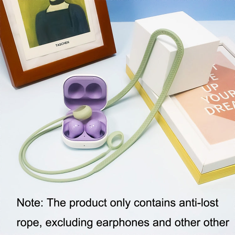 2 PCS Bluetooth Earphone Silicone Anti-Lost Cord For Samsung Glaxy Buds 2(Night Light Taro Purple) - Apple Accessories by buy2fix | Online Shopping UK | buy2fix