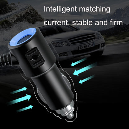 2 PCS Dual USB + Type-C / USB-C 3 Hole Car Charger, Style: QC3.0 + PD Fast Charge Version(Black) - In Car by buy2fix | Online Shopping UK | buy2fix