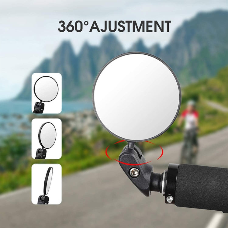 2 PCS Bicycle Convex Rearview Mirror Large View 360 Degree Rotating Mirror - View Mirrors by buy2fix | Online Shopping UK | buy2fix