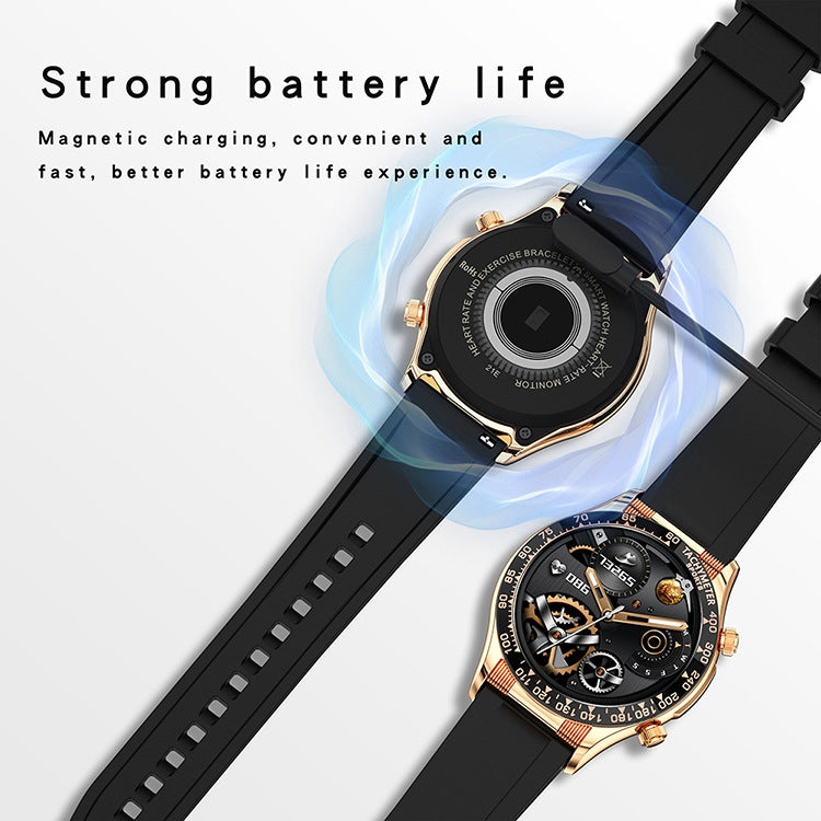 LOANIY E18 Pro Smart Bluetooth Calling Watch with NFC Function, Color: Black Silicone - Smart Watches by LOANIY | Online Shopping UK | buy2fix