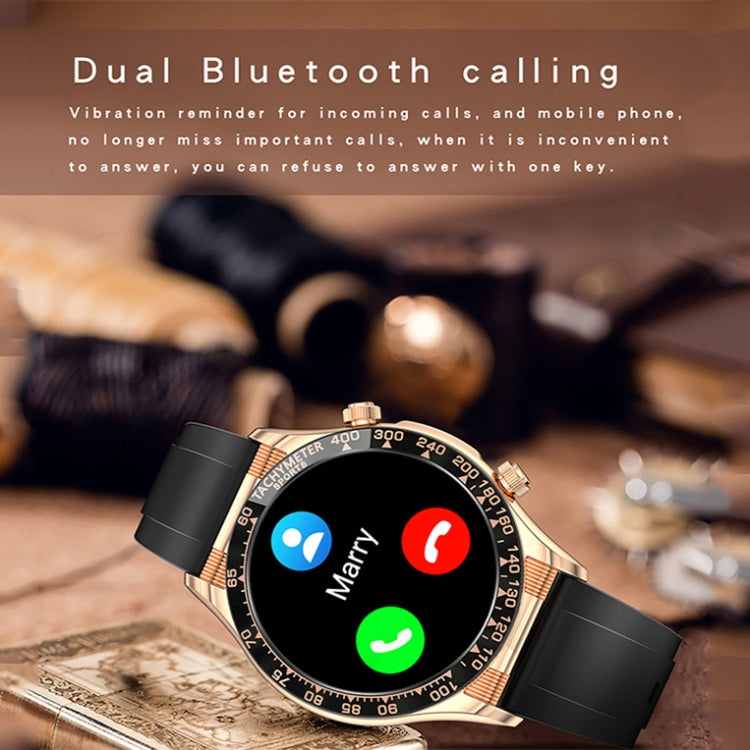 LOANIY E18 Pro Smart Bluetooth Calling Watch with NFC Function, Color: Black Leather - Smart Watches by LOANIY | Online Shopping UK | buy2fix