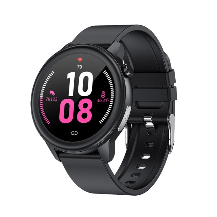 LOANIY E80 1.3 Inch Heart Rate Detection Smart Watch, Color: Black Silicone - Smart Watches by LOANIY | Online Shopping UK | buy2fix