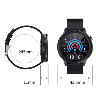 LOANIY E80 1.3 Inch Heart Rate Detection Smart Watch, Color: Black Silicone - Smart Watches by LOANIY | Online Shopping UK | buy2fix