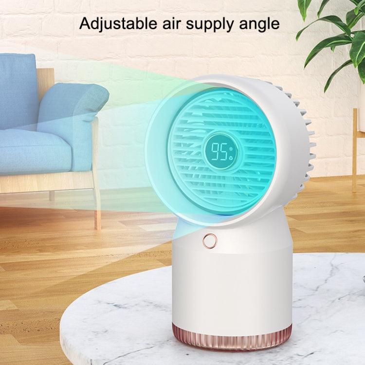 Spray Humidified LED Digital Display Office Home Fan, Style: USB Direct Plug(White) - Consumer Electronics by buy2fix | Online Shopping UK | buy2fix