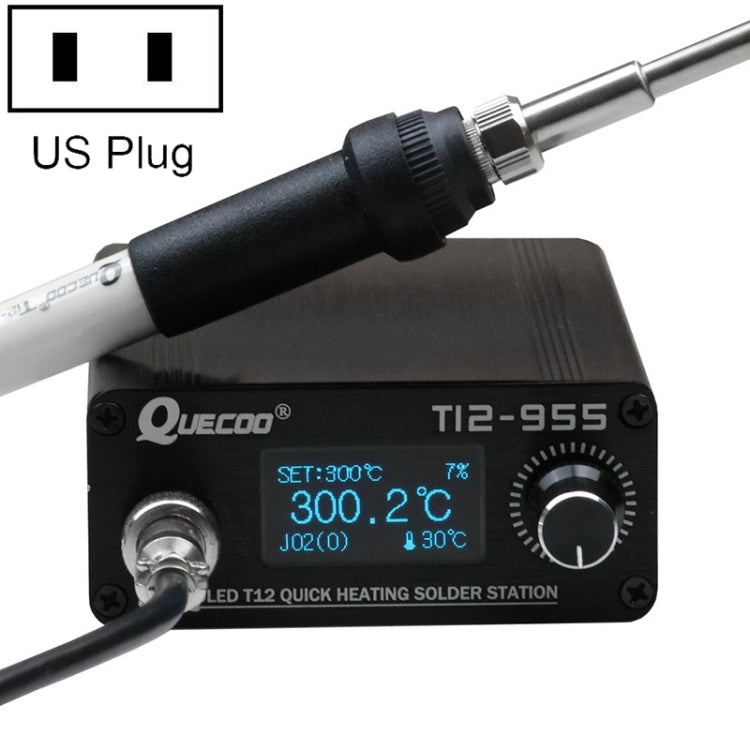 QUECOO 1.3-inch Screen Constant Temperature Soldering Iron, Set: US Plug (955+P9) - Electric Soldering Iron by QUECOO | Online Shopping UK | buy2fix