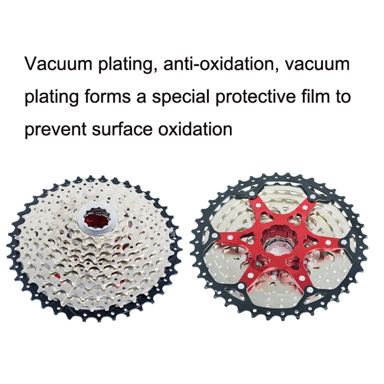 VG Sports Split Mountain Bike Lightweight Cassette Flywheel, Style: 10 Speed 40T (Silver) - Bicycle Chains & Rounds by VG Sports | Online Shopping UK | buy2fix