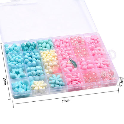 24 Grid Acrylic Beaded Kids DIY Necklace Bracelet Toys(Ice and Snow Series) - DIY Developmental Toys by buy2fix | Online Shopping UK | buy2fix