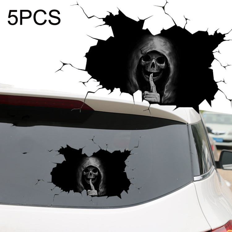 5PCS Halloween Horror Skull Car Window Sticker, Size:, Color: 40x30cm - In Car by buy2fix | Online Shopping UK | buy2fix