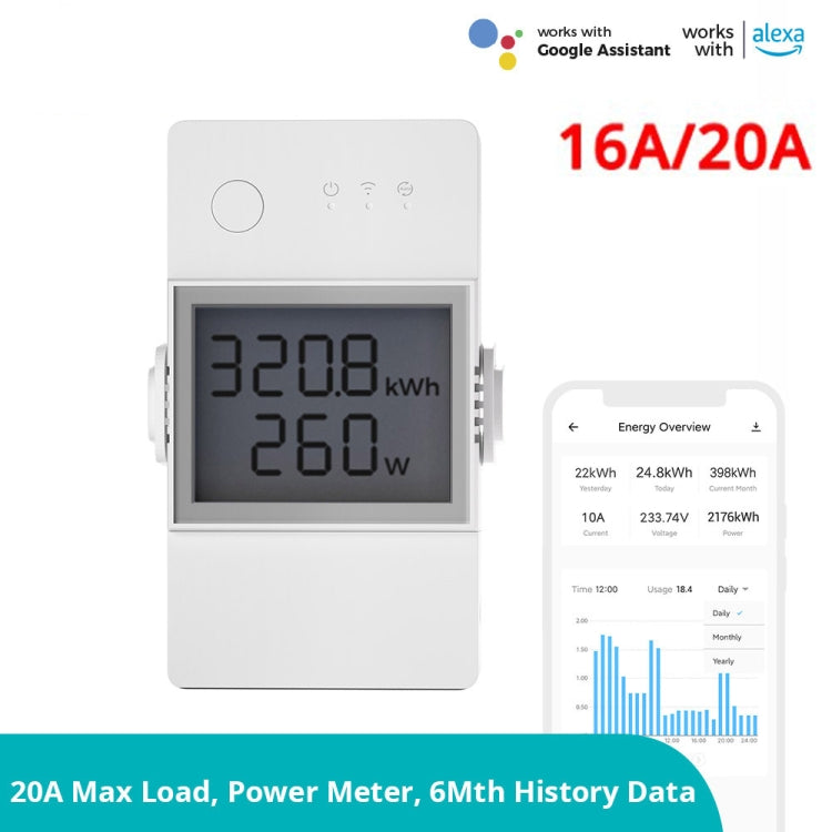 Sonoff POW Elite Intelligent Electricity Statistics Current Power Metering Switch 20A - Smart Switch by Sonoff | Online Shopping UK | buy2fix