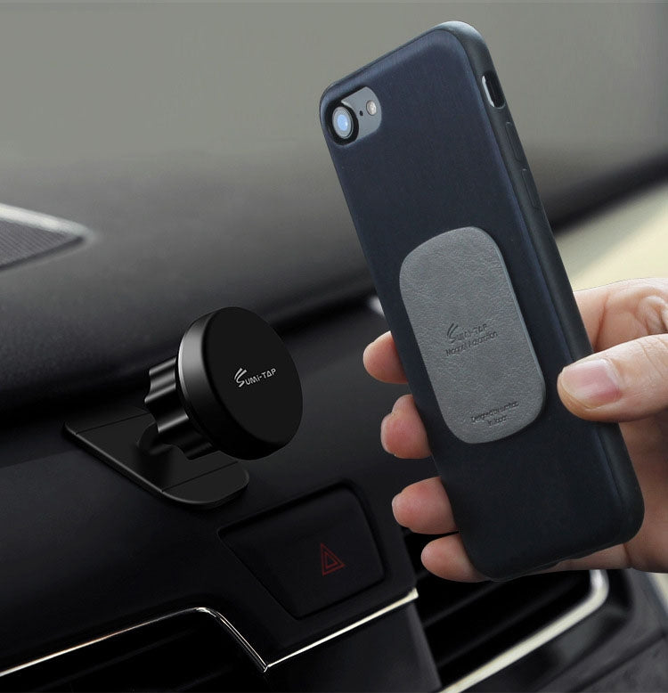SUMITAP STHP-C40 Leather Square Magnetic Sheet Magnetic Car Phone Holder Accessories(Black) - Hand-Sticking Bracket by SUMITAP | Online Shopping UK | buy2fix