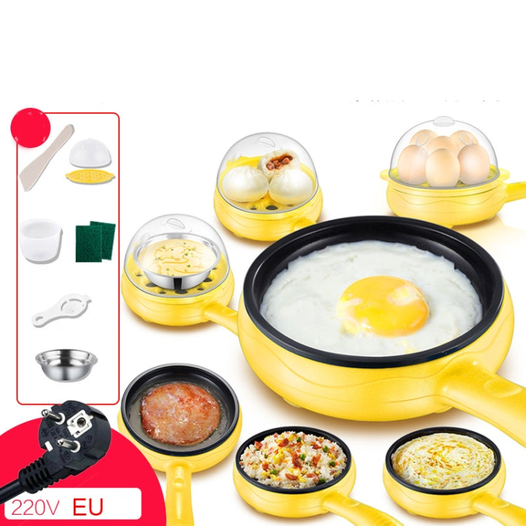 350W Electric Egg Omelette Cooker Frying Pan Steamer Cooker,EU Plug,Style: Single Layer Set Yellow - Electric Skillets by buy2fix | Online Shopping UK | buy2fix