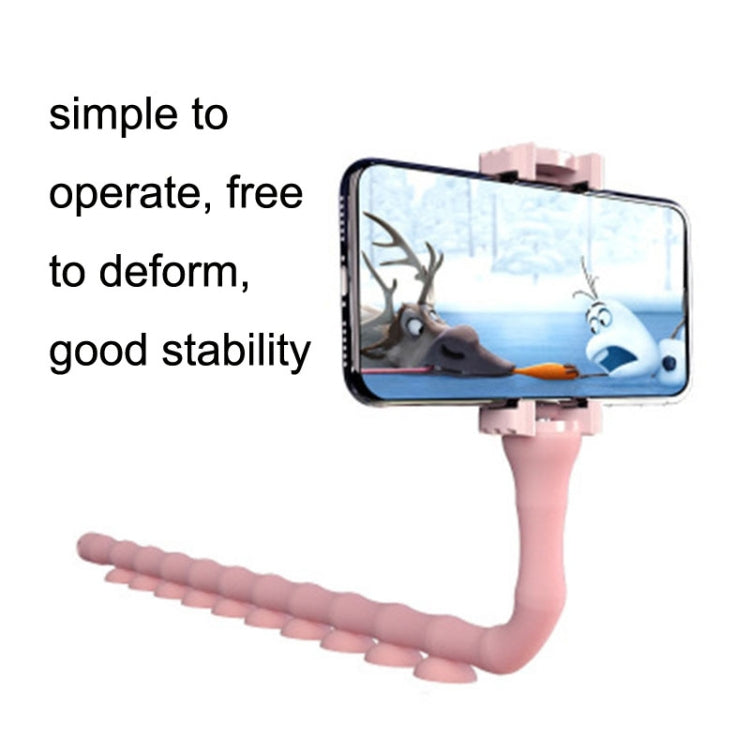 3PCS Caterpillar Mobile Phone Stand Magic Suction Cup Bedside Desktop Bracket(Ink Black) - Lazy Bracket by buy2fix | Online Shopping UK | buy2fix