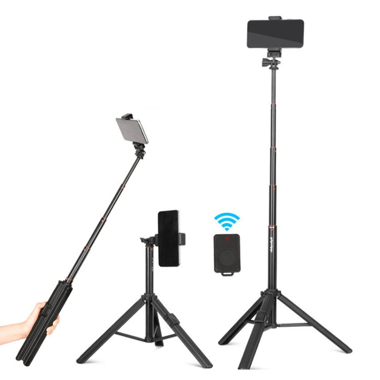 QingZhuangShiDai ZP100 Aluminum Alloy Floor Phone Stand Live Bluetooth Phone Selfie Stick - Selfie Sticks by Qingzhuangshidai | Online Shopping UK | buy2fix