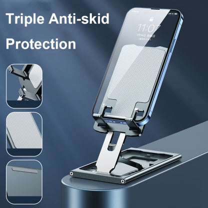 028 Portable Foldable Aluminum Alloy Phone Live Holder(Silver) - Desktop Holder by buy2fix | Online Shopping UK | buy2fix