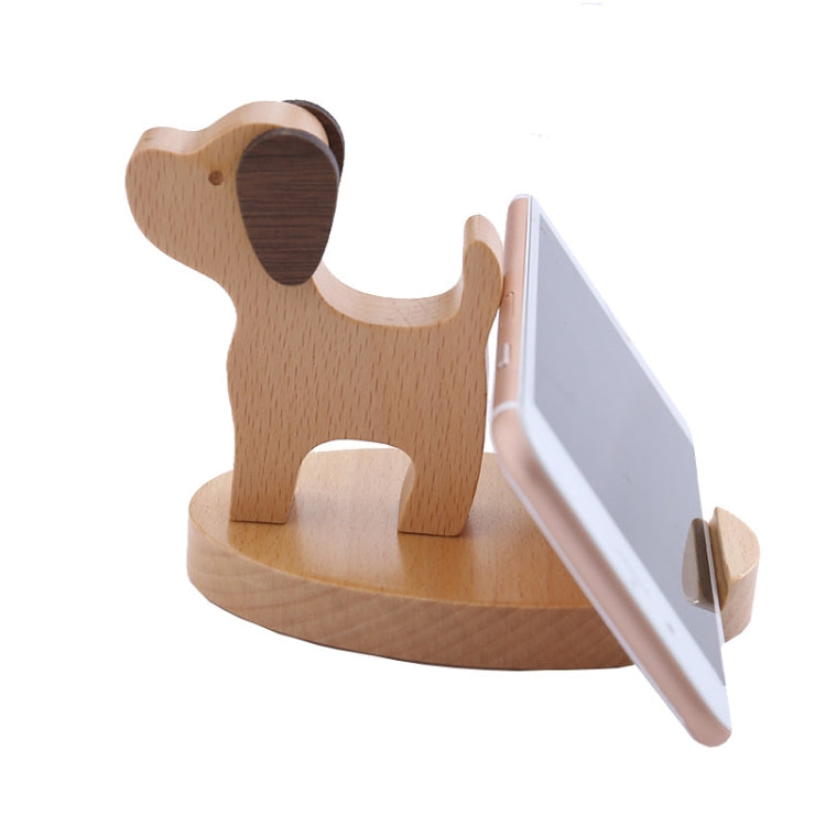 Wooden Mobile Phone Bracket Beech Lazy Mobile Phone Holder,Style: Puppy - Desktop Holder by buy2fix | Online Shopping UK | buy2fix