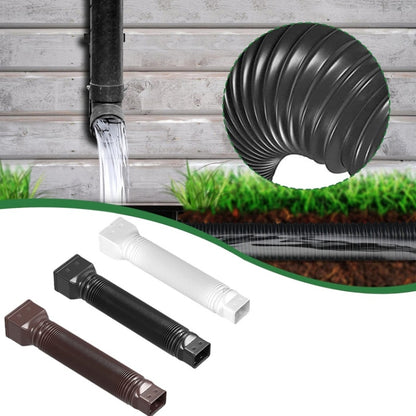 Downspout Extenders Telescoping Rain Gutter Drains(Brown) - Pipes & Fittings by buy2fix | Online Shopping UK | buy2fix