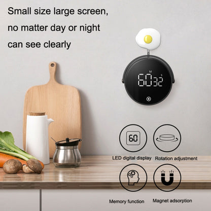 F1 Large Screen LED Electronic Rotating Kitchen Timer(Black) - Home & Garden by buy2fix | Online Shopping UK | buy2fix