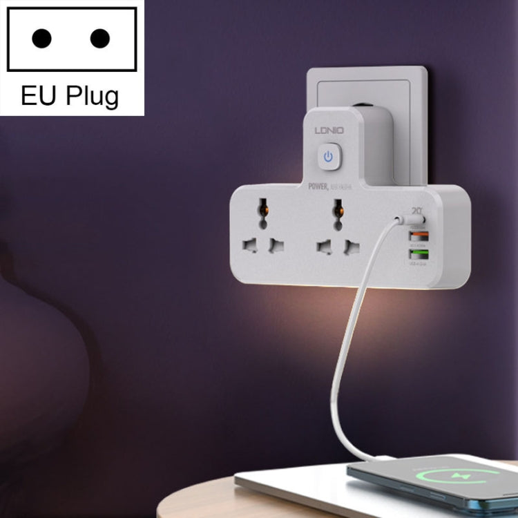 LDNIO SC2311 20W PD+QC 3.0 Multifunctional Home Fast Charging Socket with Night Light, Spec: EU Plug - Consumer Electronics by LDNIO | Online Shopping UK | buy2fix