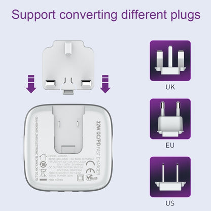 LDNIO A3513Q 32W QC3.0 3 USB Ports Phone Adapter US Plug with Type-C Cable - USB Charger by LDNIO | Online Shopping UK | buy2fix