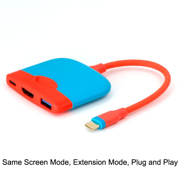 H0231 For Mobile / Nintendo Switch Expansion Dock Portable Base(Red Blue) - Others by buy2fix | Online Shopping UK | buy2fix