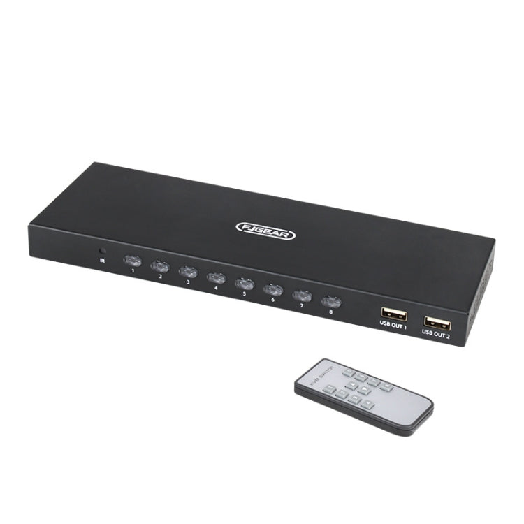 FJGEAR FJ-HK801 HDMI KVM HD Video 8 Ports Switcher - Converter by FJGEAR | Online Shopping UK | buy2fix