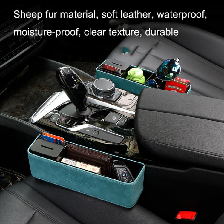 DE RAN FU Car Seat Storage Box Cup Holder Fur Citrine Phone Sundry Storage Box(Grey) - Stowing Tidying by DE RAN FU | Online Shopping UK | buy2fix