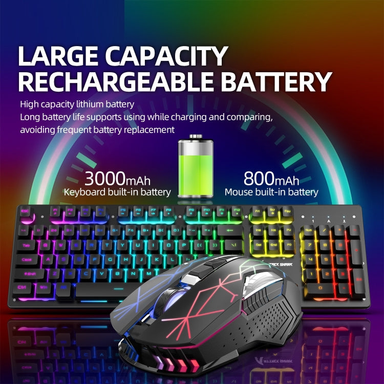 Attack Shark T3RGB RGB Luminous Wireless Keyboard And Mouse Set(White) - Wireless Keyboard by Attack Shark | Online Shopping UK | buy2fix