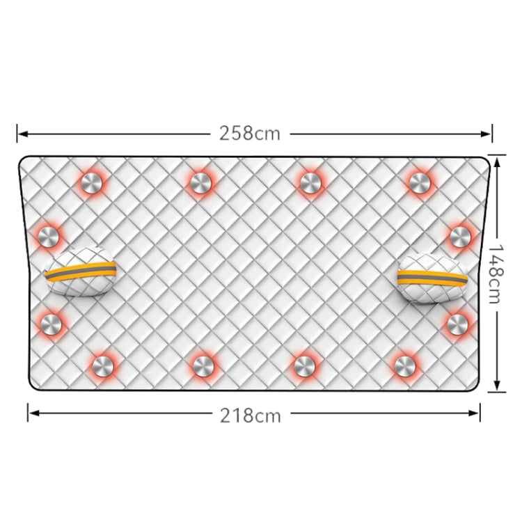 SUITU R-3945 Car Winter Front Glass Snow Shield Defrost Sunshade Thickened Car Clothing, Style: 12 Magnets Three Layers Thickened - Window Foils & Solar Protection by SUITU | Online Shopping UK | buy2fix