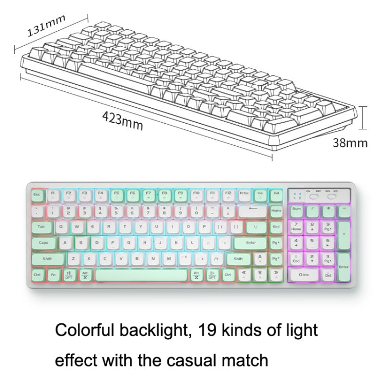 LANGTU GK102 102 Keys Hot Plugs Mechanical Wired Keyboard. Cable Length: 1.63m, Style: Red Shaft (Beige Knight) - Wired Keyboard by LANGTU | Online Shopping UK | buy2fix